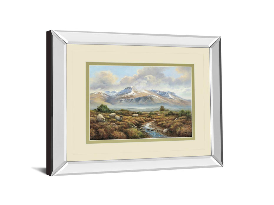 Ben Nevis By Wendy Reeves - Mirror Framed Print Wall Art - Dark Brown