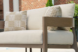 Serene Bay - Dark Brown / White - Loveseat With Cushion by Signature Design by Ashley® | Bel Furniture