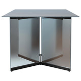 Emery - Rectangular Mirrored Dining Table - Silver