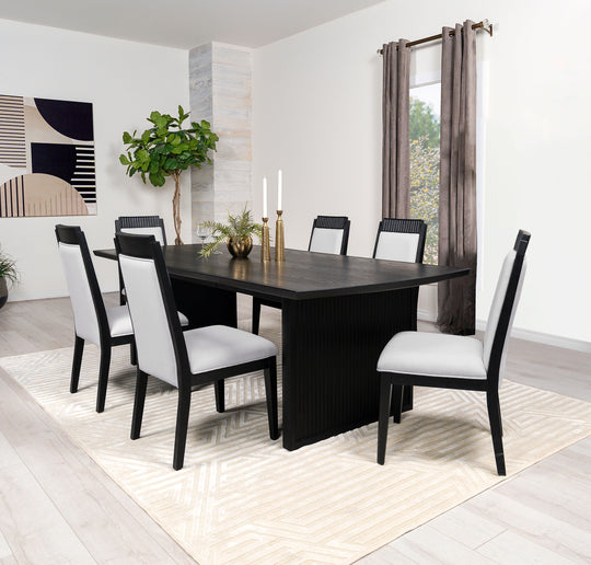 Brookmead Extension Leaf Dining Table Set Black