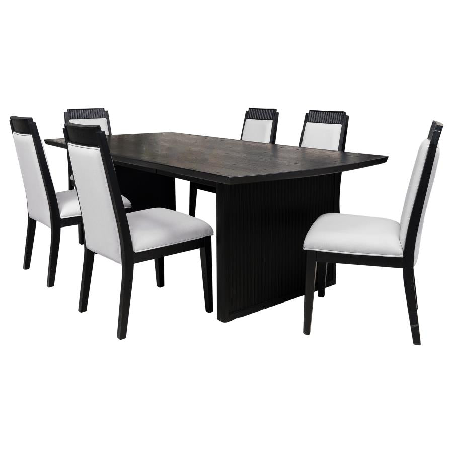 Brookmead Extension Leaf Dining Table Set Black