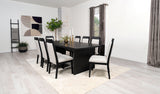 Brookmead Extension Leaf Dining Table Set Black