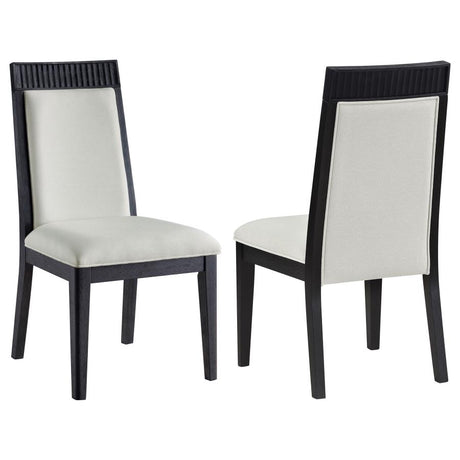 Brookmead Dining Side Chair (Set of 2) Ivory and Black