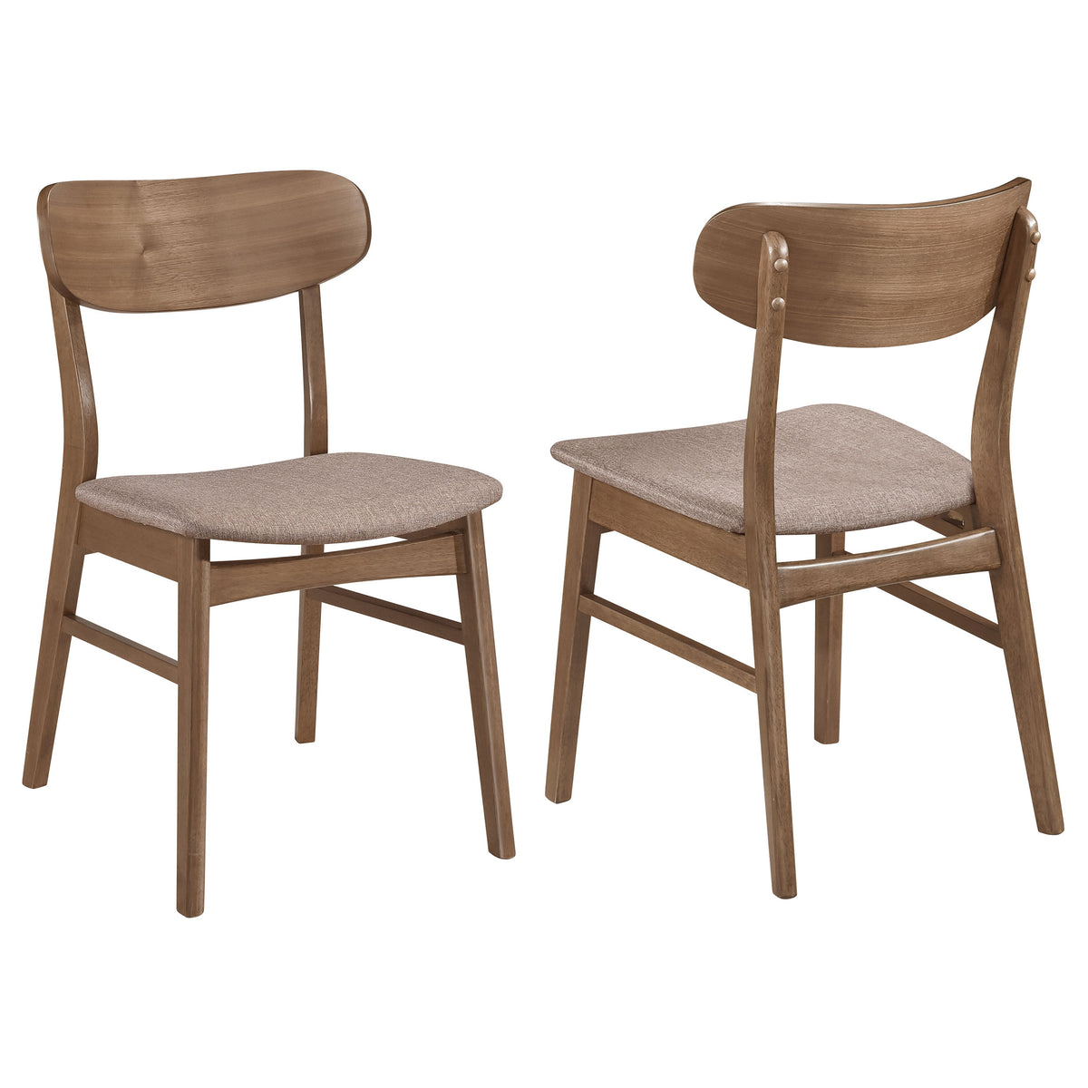 Dortch - Dining Side Chair (Set of 2) - Walnut And Brown