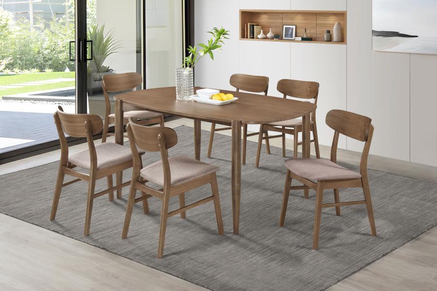 Dortch - Dining Side Chair (Set of 2) - Walnut And Brown