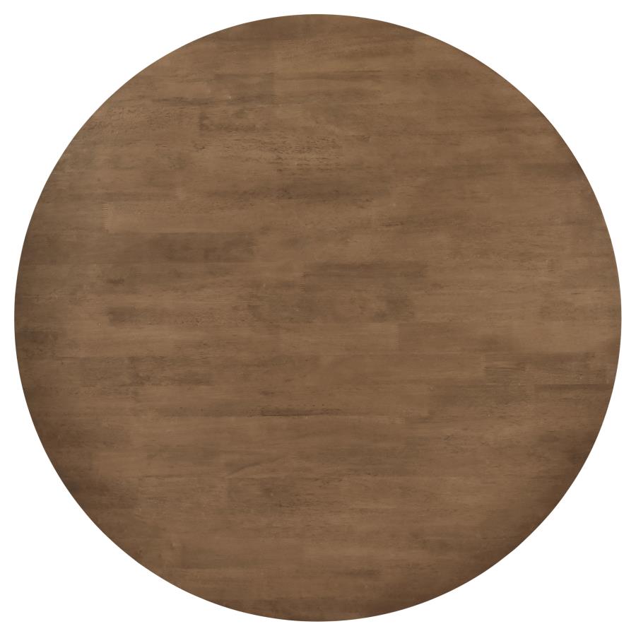 Dinah - Round Solid Wood Dining Table - Walnut