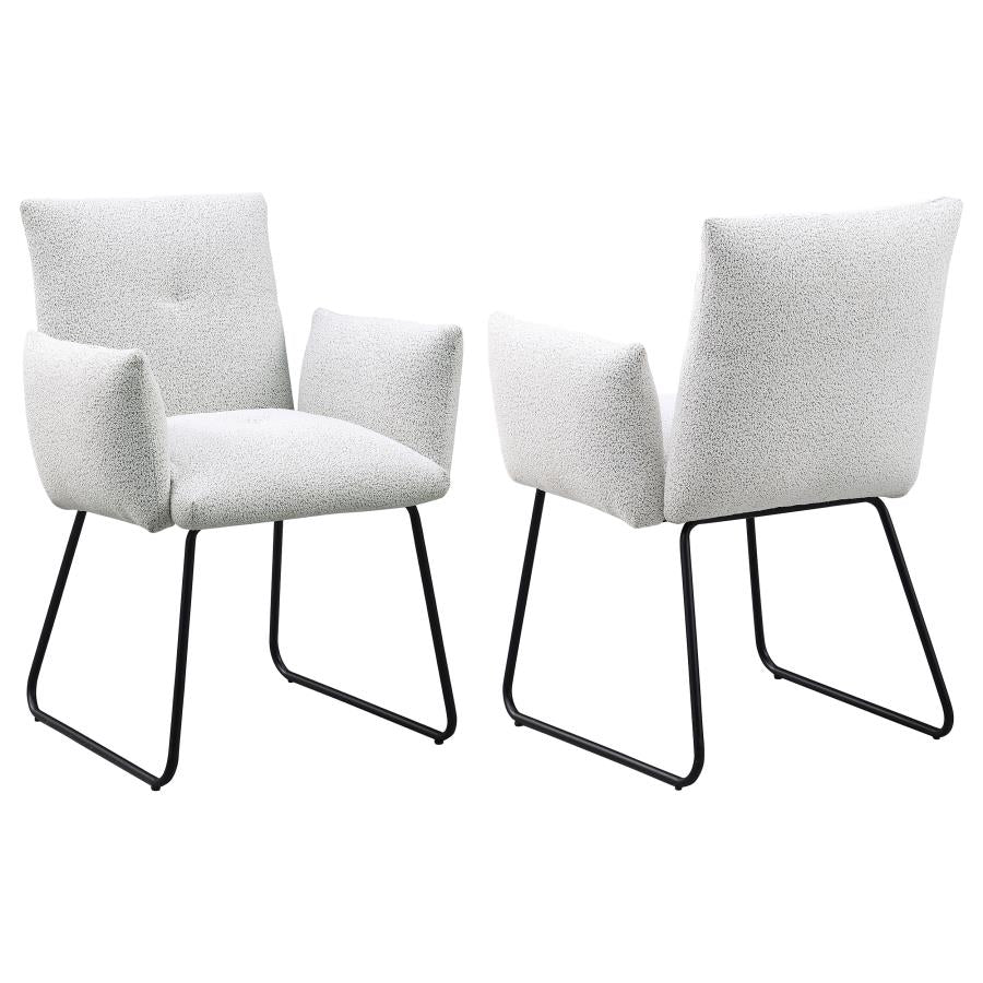 Ackland Upholstered Dining Side Chair (Set of 2) Light Gray