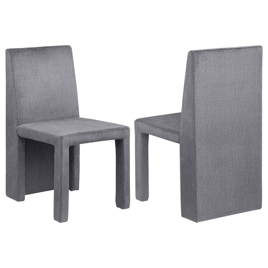 Tordera Velvet Upholstered Dining Side Chair (Set of 2) Gray