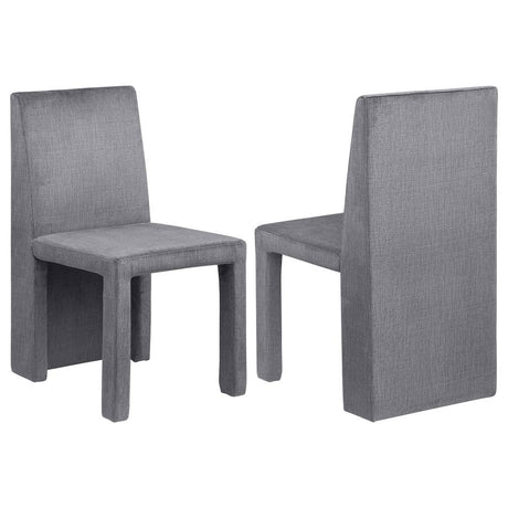 Tordera Velvet Upholstered Dining Side Chair (Set of 2) Gray