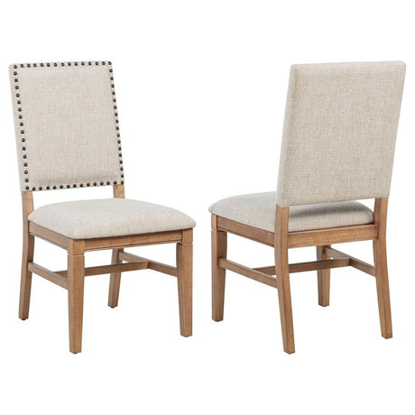 Middleton Upholstered Dining Side Chair Beige (Set of 2) Natural
