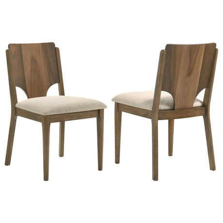 Crestmore Dining Chair Upholstered Seat (Set of 2) Walnut