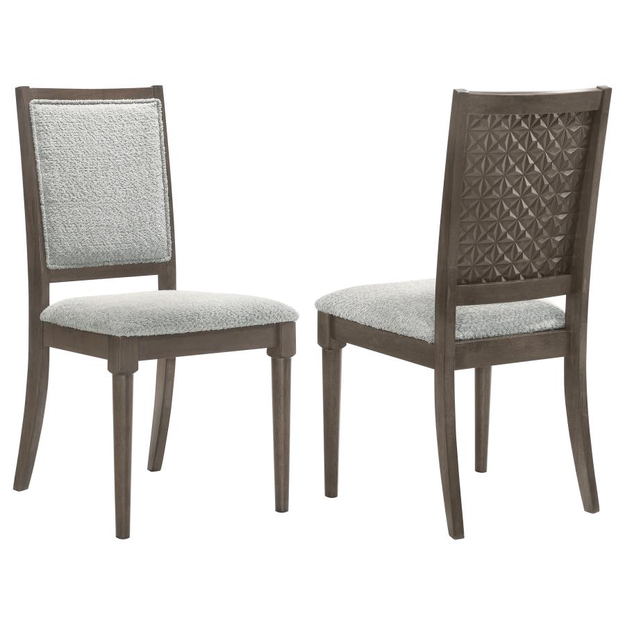 Onslow Upholstered Dining Side Chair (Set of 2) Dark Brown
