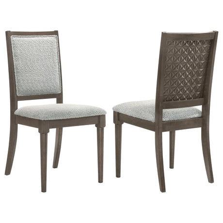 Onslow Upholstered Dining Side Chair (Set of 2) Dark Brown