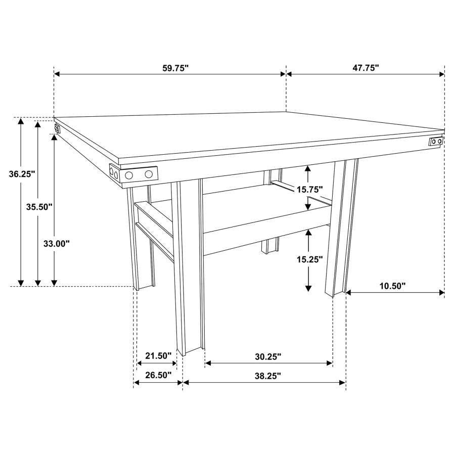 Patterson - Counter Height Dining Table - Mango Oak