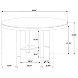 Arini - 60" Round Wood Dining Room Table - Sand Wash