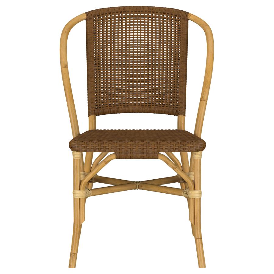 Lexley - Woven Rattan Dining Side Chair (Set of 2) - Brown