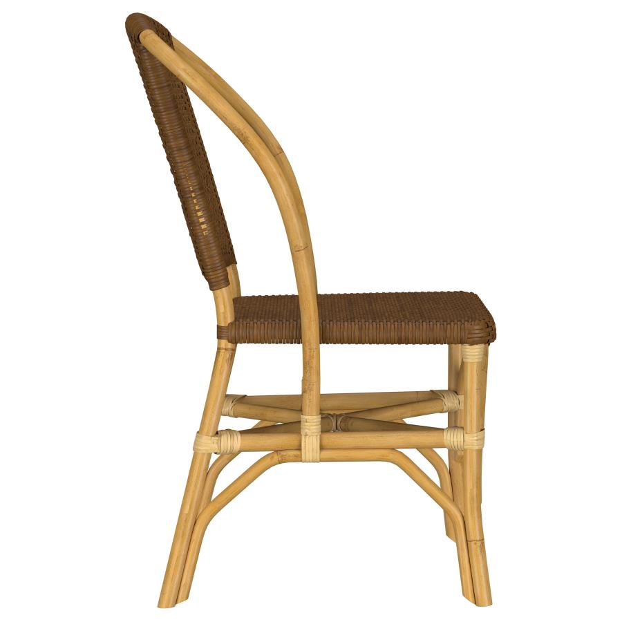 Lexley - Woven Rattan Dining Side Chair (Set of 2) - Brown