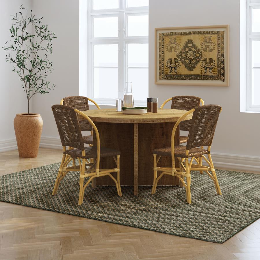 Lexley - Woven Rattan Dining Side Chair (Set of 2) - Brown