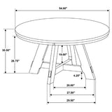 Danvers - 5 Piece Dining Table Set - Brown Oak And Beige