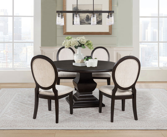 Twyla - Round Wood Dining Room Table Set