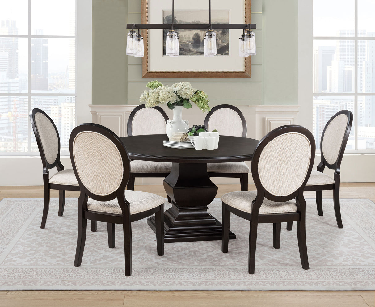 Twyla - Round Wood Dining Room Table Set