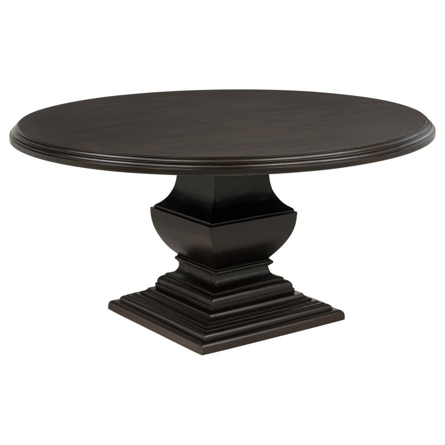 Twyla 60" Round Wood Dining Room Table Dark Cocoa