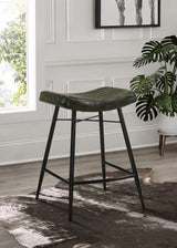 Bayu - Leather Upholstered Counter Stool (Set of 2)