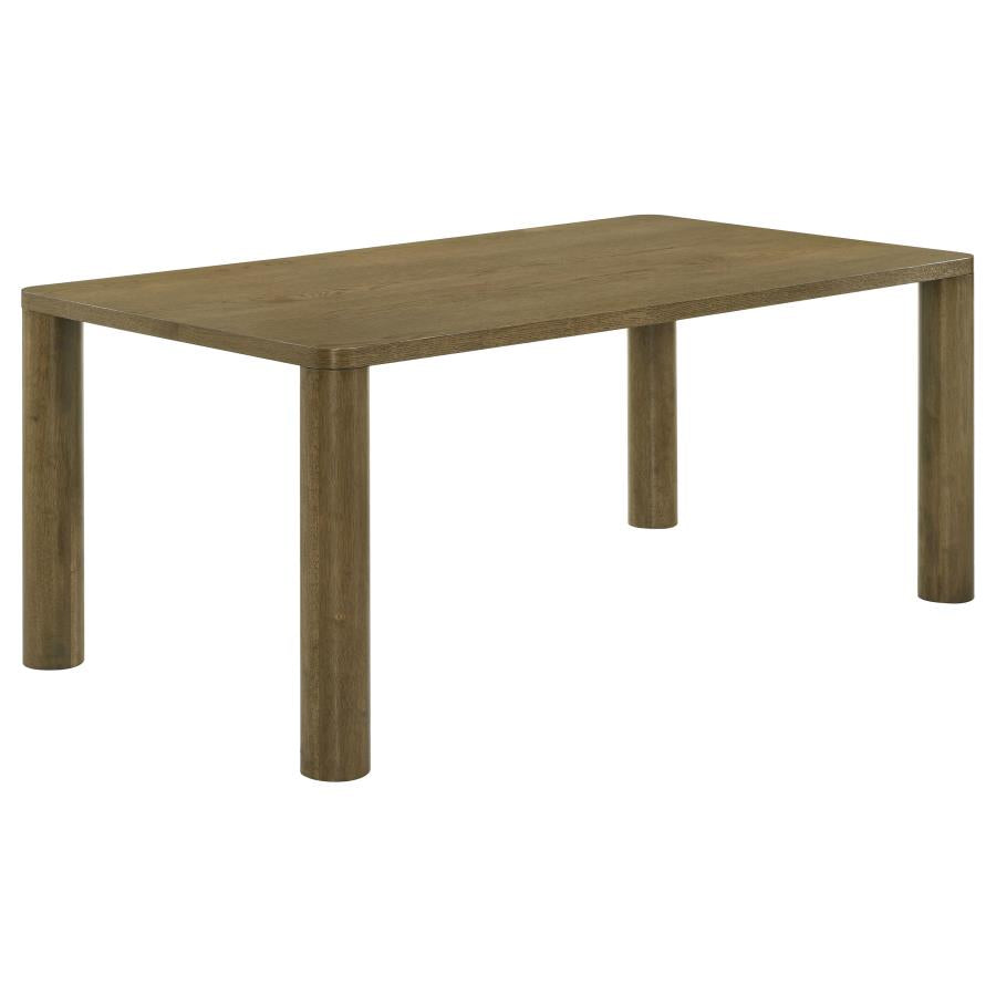 Castlewood Rectangular Wood Dining Table Brown Oak