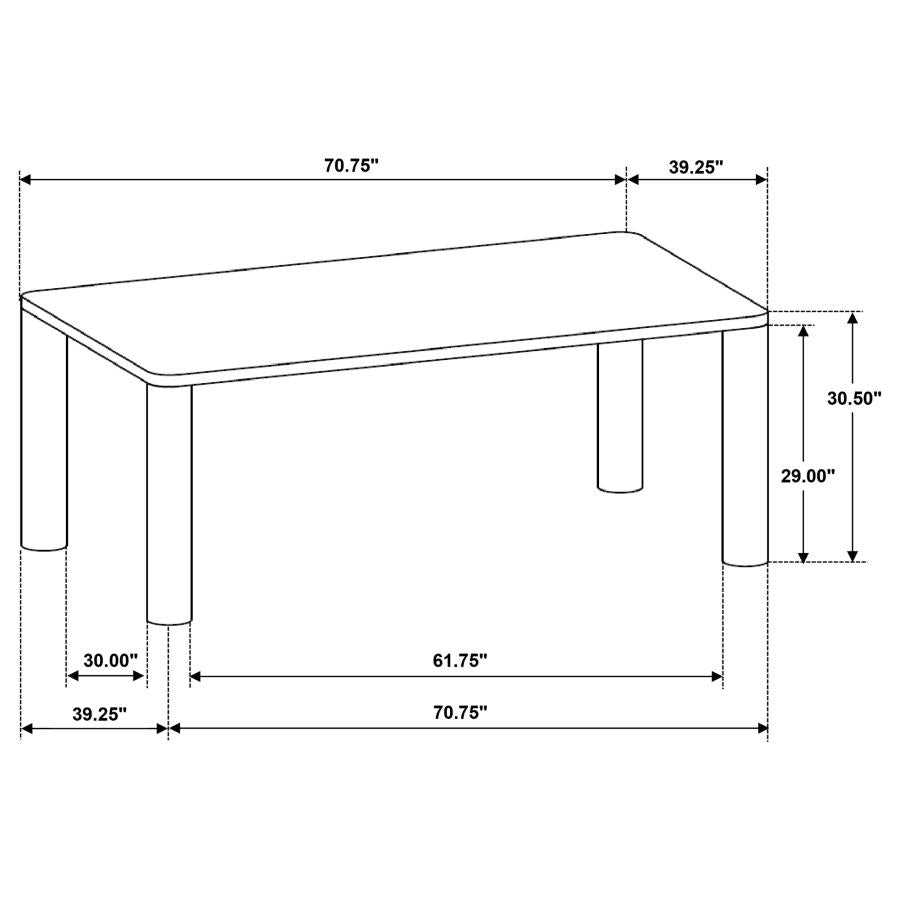 Castlewood - Rectangular Wood Dining Table - Brown Oak