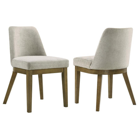 Castlewood Upholstered Dining Chair (Set of 2) Brown Oak