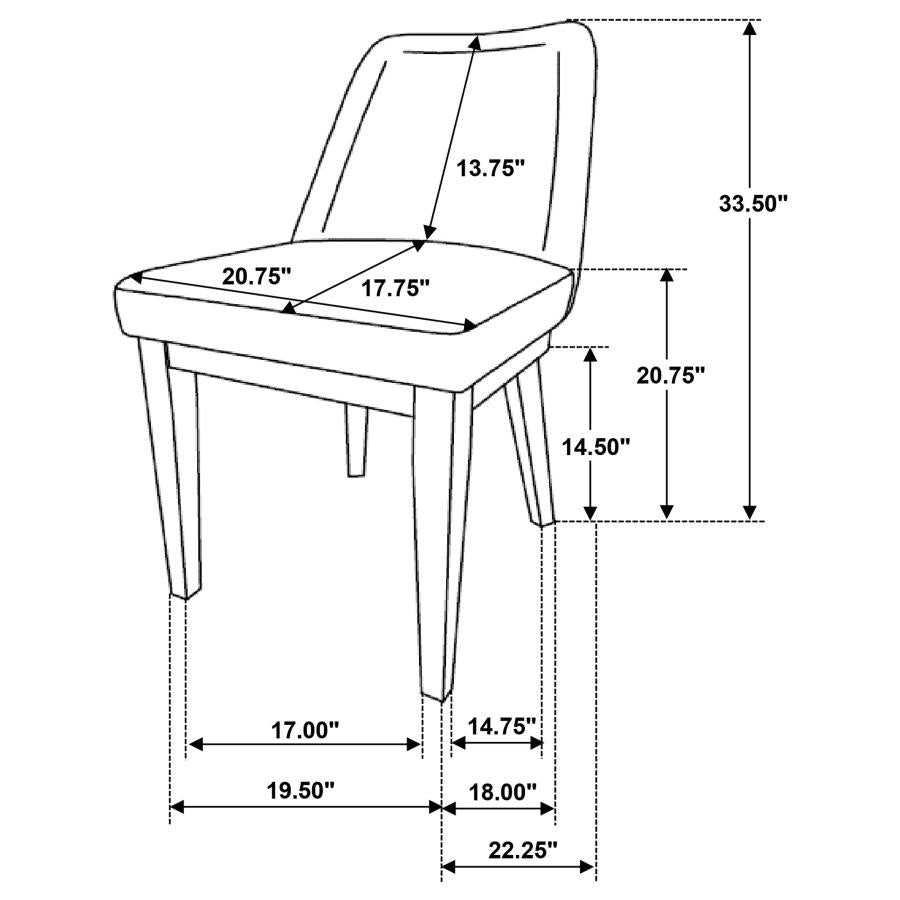 Castlewood - Upholstered Dining Chair (Set of 2) - Brown Oak