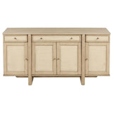 Kailani - 4-Door Cane Sideboard Buffet Cabinet - Beige Oak