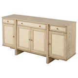 Kailani - 4-Door Cane Sideboard Buffet Cabinet - Beige Oak