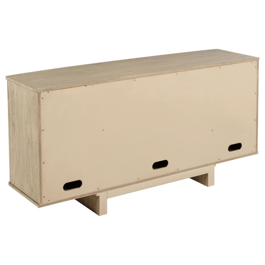 Kailani - 4-Door Cane Sideboard Buffet Cabinet - Beige Oak