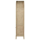 Kailani - 4-Door Cane Dining Vitrine Display Cabinet - Beige Oak
