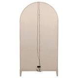 Kailani - 4-Door Cane Dining Vitrine Display Cabinet - Beige Oak