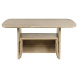 Kailani - Cane Counter Height Storage Dining Table - Beige Oak