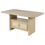 Kailani - Cane Counter Height Storage Dining Table - Beige Oak