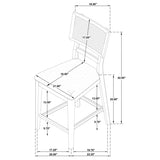 Kailani - Radio Weave Cane Counter Dining Side Chair (Set of 2) - Beige Oak