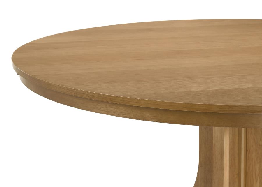 Hartville - 60" Round Dining Table - Natural Light Brown