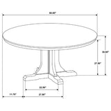 Hartville - 60" Round Dining Table - Natural Light Brown