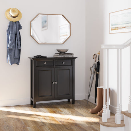 Amherst - Entryway Storage Cabinet - Hickory Brown by Simpli-Home | Bel Furniture