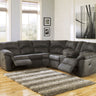 Tambo - Reclining Sectional Dark Gray 2-Piece Reclining Sectional by Signature Design by Ashley® | Bel Furniture