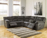Tambo - Reclining Sectional Dark Gray 2-Piece Reclining Sectional by Signature Design by Ashley® | Bel Furniture