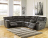 Tambo - Reclining Sectional Dark Gray 2-Piece Reclining Sectional by Signature Design by Ashley® | Bel Furniture