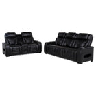Zuma - Faux Leather Dual Power LED Sofa Set