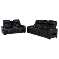 Zuma - Faux Leather Dual Power LED Sofa Set