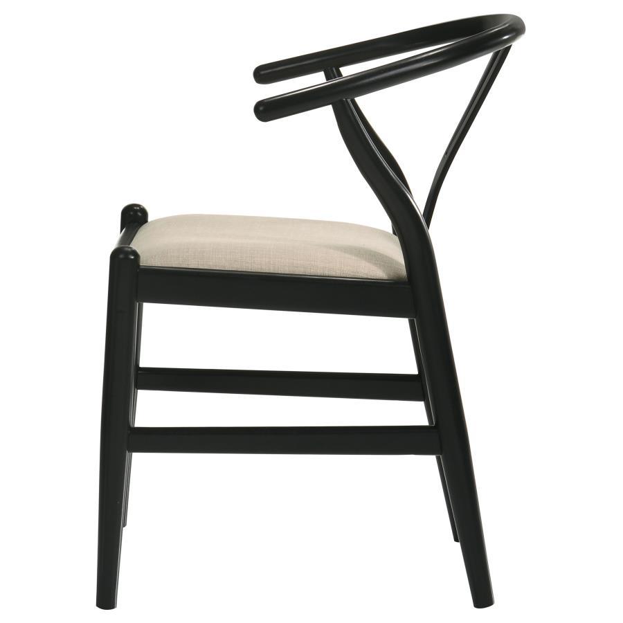 Crestmont - Wood Wishbone Dining Side Chair (Set of 2) - Black by Coaster Fine Furniture | Bel Furniture