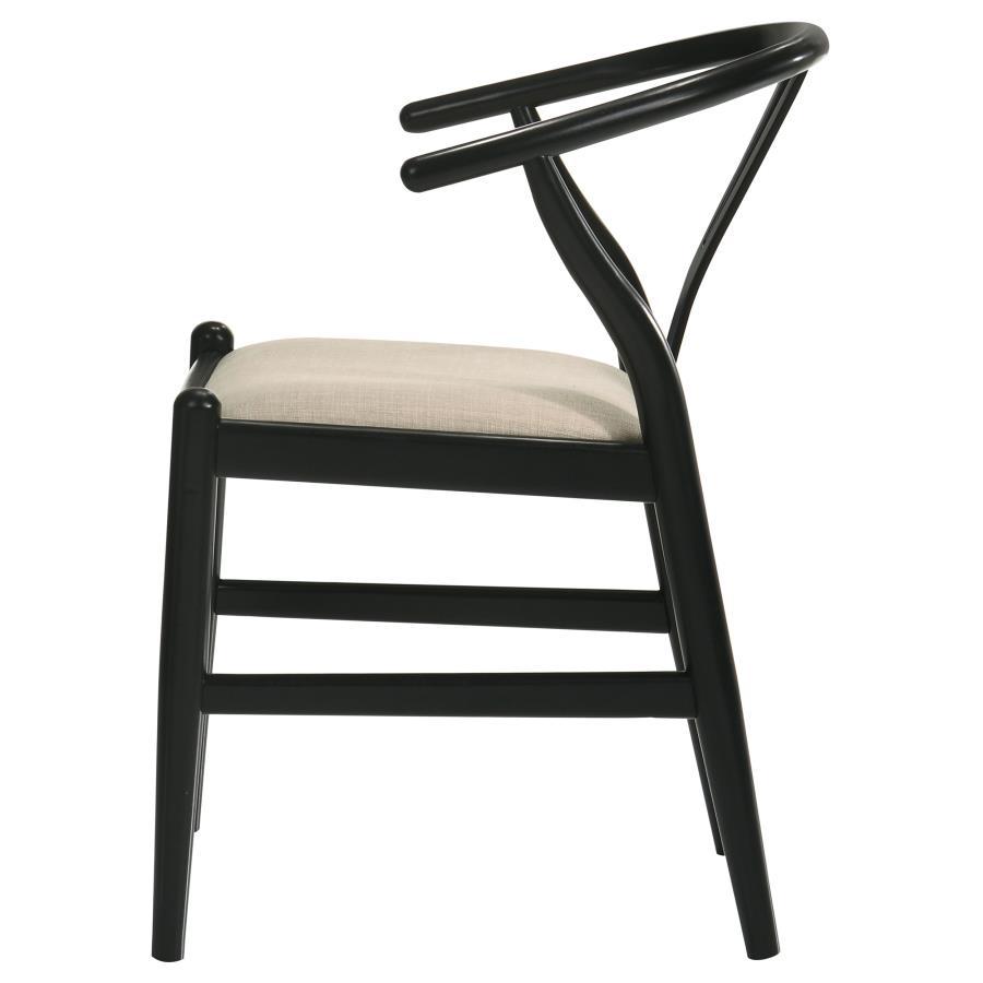 Dinah - Wood Wishbone Dining Side Chair (Set of 2) - Black