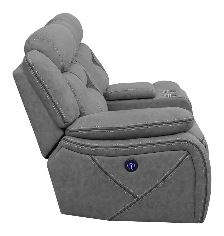 Higgins - LAF Power Loveseat - Gray